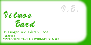 vilmos bard business card