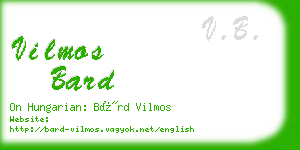 vilmos bard business card
